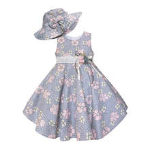 2021 Light Floral Pattern Summer Baby Girl Dress Cotton Sleeveless Children Princess Dress Girl Casual Girls Clothes 2 to 8 Year 2024 - buy cheap