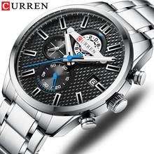 CURREN Luxury Business Men's Watch Chronograph and Auto Date Stainless Steel Band Quartz Wristwatch Men Clock Causal Sports 2024 - buy cheap