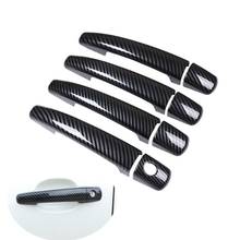 FOR FIAT SCUDO 2007-2017 CHROME CARBON FIBER DOOR HANDLE COVER TRIM CAR STYLING ACCESSORIES 2024 - buy cheap