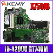 Akmey X750JB K750JN motherboard laptop motherboard Para Asus X750 X750J X750JN K750JB I5-4200U GT740M trabalho de Teste 100% original 2024 - compre barato