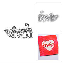 New Sending Love Lacy Script Word DIY Craft 2021 Metal Cutting Dies for Scrapbooking and Card Making Decor Embossing No Stamps 2024 - buy cheap