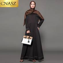 Новое поступление мусульманская Мода Арабский женская мусульманская одежда Кафтан Дубай платье для женщин халат femme hiver 2021 vetement femme 2024 - купить недорого
