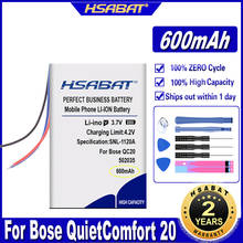 HSABAT 502035 600mAh Battery for Bose QC20 QuietComfort 20 dvr GPS mp3 car dvr PR-452035 Batteries 2024 - buy cheap