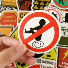 50pcs Warning signs Sticker Graffiti Travel Funny for DIY Sticker on Suitcase Luggage Laptop Bicycle Skateboard Car 2024 - buy cheap
