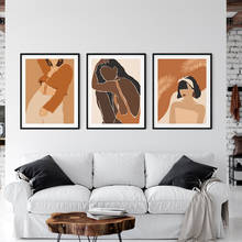 Скандинавский постер и печать на холсте «черная женщина» в африканском стиле Бохо «Девушка сила», Абстрактная Картина на холсте, настенные картины для гостиной 2024 - купить недорого