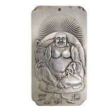 Китайский старинный тибетский серебряный рельеф Maitreya поясная карточка амулет кулон фэн шуй счастливая карточка подвеска 2024 - купить недорого
