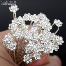 Presilhas e grampos de cabelo, 40 peças, chique feminino casamento pérola flor cristal strass joias acessórios para cabelos 2024 - compre barato