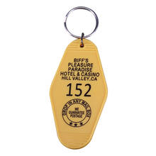 Biff's Pleasure Paradise Hotel & Casino "The Luckiest Hotel on Earth" keychain keyring Back to the Future vintage key tag 2024 - buy cheap