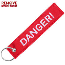 Remove Before Flight Car Key Chain Danger Special Luggage Tag Label Red Keychain for Aviation Gifts OEM Key Ring Fashion Jewelry 2024 - buy cheap