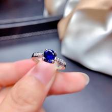 Anniversary Best Gift 925 Sterling Silver Sapphire Gemstone Wedding Engagement Rings for Women Fine Jewelry Gift Wholesale 2024 - buy cheap