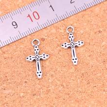 Pingente de cruz cristã, pingente para pulseira do colar diy, jóias para fazer diy feito à mão 15*7mm com 210 peças 2024 - compre barato
