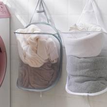 80% Hot Sales!!! Household Folding Mesh Bathroom Polyester Hanging Laundry Basket Bag 2024 - buy cheap
