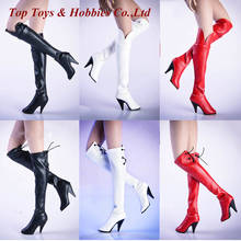 19XG36 1/6 Scale Female Shoes Model solid Boots Female Leather Long Boots High Heel Fit For 12-inch Figure Body Doll 2024 - buy cheap