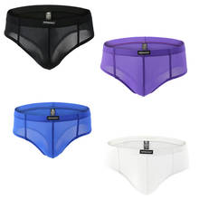 4pcs Mens Summer Underwear Set Sexy Transparent Briefs Pack Low Rise Panties Spandex Thong Ultra-thin Breathable Micro Bikinis 2024 - buy cheap