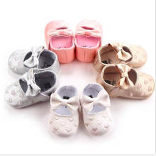 Lovely Heart Baby Shoes Infants PU Leather First Walkers Soft Sole Newborn Girls Crib Shoes 2024 - buy cheap