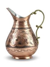 Morya-jarra de agua de cobre con tapa para bebidas, jarra decantadora elegante, Estilo Vintage, hecha a mano, color rojo, 2L 2024 - compra barato