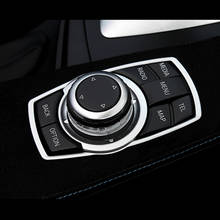 Reposabrazos Multimedia con botones moldura de cubierta de marco para BMW, accesorios de acero inoxidable para Interior de coche, para BMW X1e84 X5 e70 f15 X6 e71 f10 2024 - compra barato