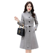 High quality wool coat female medium long new women's tide Korean thick small autumn winter woolen coats women's clothing 2024 - buy cheap