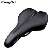 EasyDo Silica Gel Reflective Shock Absorbing Hollow Bicycle Ergonomics Saddle PVC Fabric Soft Mtb Cycling Mountain Bike Seat 2024 - buy cheap