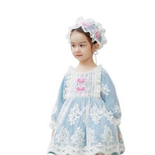 Baby Girl Lace Lolita Dress Costume Baby Winter Puffy Christening Gown+Headband First Birthday Outfits Infant Spanish Dresses 9M 2024 - buy cheap