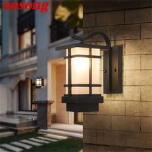 AOSONG Modern LED Wall Light Fixture Outdoor Sconce Waterproof Patio Lighting  For Porch Balcony Courtyard Villa Aisle 2024 - buy cheap