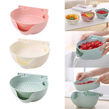 High quality Lazy Snack Bowl Plastic Double-Layer Snack Kitchen Storage Box Bowl Fruit Filter Bowl With Mobile Phone Bracket 2024 - buy cheap