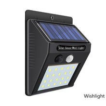 Luz solar led com sensor automático, lanterna de parede à prova d'água para áreas externas, jardim, rua, lâmpada noturna nova, 20/30 peças 2024 - compre barato