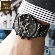 Men Watch Chronograph Full Steel Quartz Relogio Masculino Top Brand Luxury Business Waterproof WristWatch Multifunctional man 2024 - buy cheap