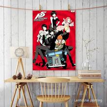 1pc poster persona 5 anime japonês posters arte da parede cópias cartaz pintura imagem sala de estar decoração casa manga lona 2024 - compre barato