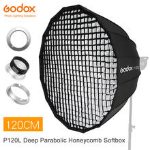 Godox Portable P120L 120CM Deep Parabolic Honeycomb Grid Softbox for Bowens Profoto Elinchrom Mount Studio Flash Softbox 2024 - buy cheap