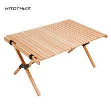 Hitorhike-mesa plegable de madera para acampar, rodamiento triangular de 30kg, para jardín, viajes, senderismo, barbacoa, accesorios 2024 - compra barato