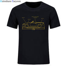 Mechanics Blueprint Car Schematic Funny T-Shirts Cotton Men Tshirts Short Sleeve Car Styling T Shirt Tee Top Shirts 2024 - buy cheap