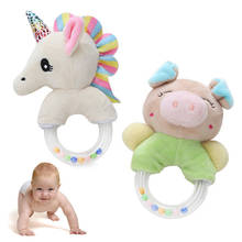 Baby Plush Rattles Toy Plush Soft Hand Bells Unicorn Crib Stroller Doll Stuffed Animal Educational Appease Toys for Newborn Baby 2024 - buy cheap