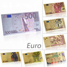 Цветные евро 500 Поддельные Банкноты, серебряная фольга, евро банкноты, банкноты для сувенирных подарков 2024 - купить недорого