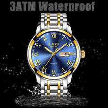 Men Fashion Casual Sport Quartz Watch Stainless Steel Luxury Business Clock Waterproof Wristwatches Male LIGE 9846 2024 - buy cheap