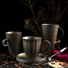 Керамические чайные кружки в японском стиле, винтажная кофейная чашка, китайские кофейные кружки, посуда для напитков ZM807 2024 - купить недорого