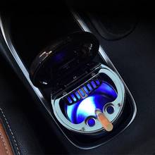 LED Portable Car Ashtray Holder Cup Black Car High Flame Retardant Trash Automatic Light Mini simpleTrash with light 2024 - buy cheap