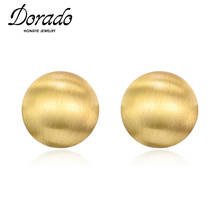 Женские круглые серьги-гвоздики Dorado, большие серьги-шарики из сплава, ювелирные изделия, 2020 2024 - купить недорого