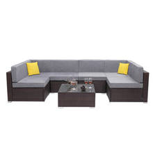 Oshion 7 Pieces Outdoor/Patio PE Wicker Rattan Corner Sofa Set 2024 - buy cheap
