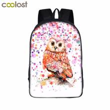 Mochila de estudante de coruja de desenhos animados, mochila escolar com estampa de animal para adolescentes, mulheres, homens, mochila de laptop, meninos, meninas, bolsas de viagem 2024 - compre barato