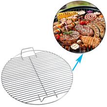 44.5cm redondo antiaderente resistência ao calor de aço inoxidável churrasco ao ar livre churrasqueira grill rack casa portátil rede de malha 2024 - compre barato