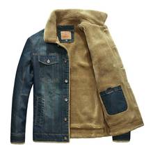 Mcikkny Men Winter Fleece Lined Denim Jackets Multi Pockets Warm Outwear Coats For Male Clothing Size L-6XL Windbreak 2024 - buy cheap