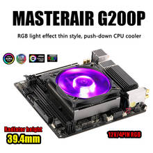 Cooler Master-Mini disipador de calor G200P en forma de U para CPU Intel 115x, AMD, AM4, AM3, HTPC, 92mm, RGB, 4 pines, PWM 2024 - compra barato