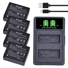 Baterías DMW BLG10 BLG10e BLE9 + LED USB incorporado, cargador Dual para Panasonic LUMIX GF5 GF6 GX7 LX100 GX80 GX85, 4 Uds., DMW-BLG10 2024 - compra barato