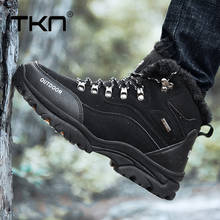 TKN мужские уличные походные ботинки зимние теплые мужские кроссовки для альпинизма, трекинга Мужская водонепроницаемая Нескользящая спортивная обувь 9055 2024 - купить недорого