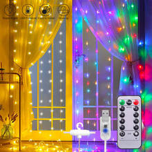 Cordas de luzes decorativas com 300 leds, cordas usb, dc 5v, 8 modos, área externa, luz de natal, para decoração festiva 2024 - compre barato