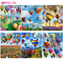 GATYZTORY Frame Balloon DIY Oil Painting By Numbers Kit Landscape Acrylic Paint On Canvas Unique Gift Calligraphy Painting 40x50 2024 - buy cheap