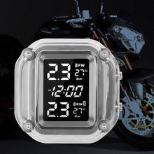 LCD Motorcycle TPMS Tyre Pressure Monitor System With USB External Sensors Moto Waterproof Wireless Alarm Pressure Gauge 2024 - buy cheap