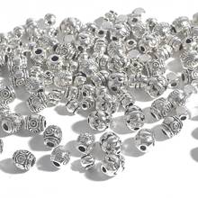 Cuentas de Metal chapadas en plata tibetana, abalorios espaciadores sueltos para suministros de fabricación de joyas, pulsera DIY Nekclace, 2-5mm, 20-50 Uds. 2024 - compra barato