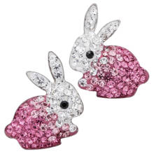 925 Sterling silver bunny rabbit stud earrings happy easter ornaments fashion jewelry gifts women girls her dropshipping HE04 2024 - buy cheap